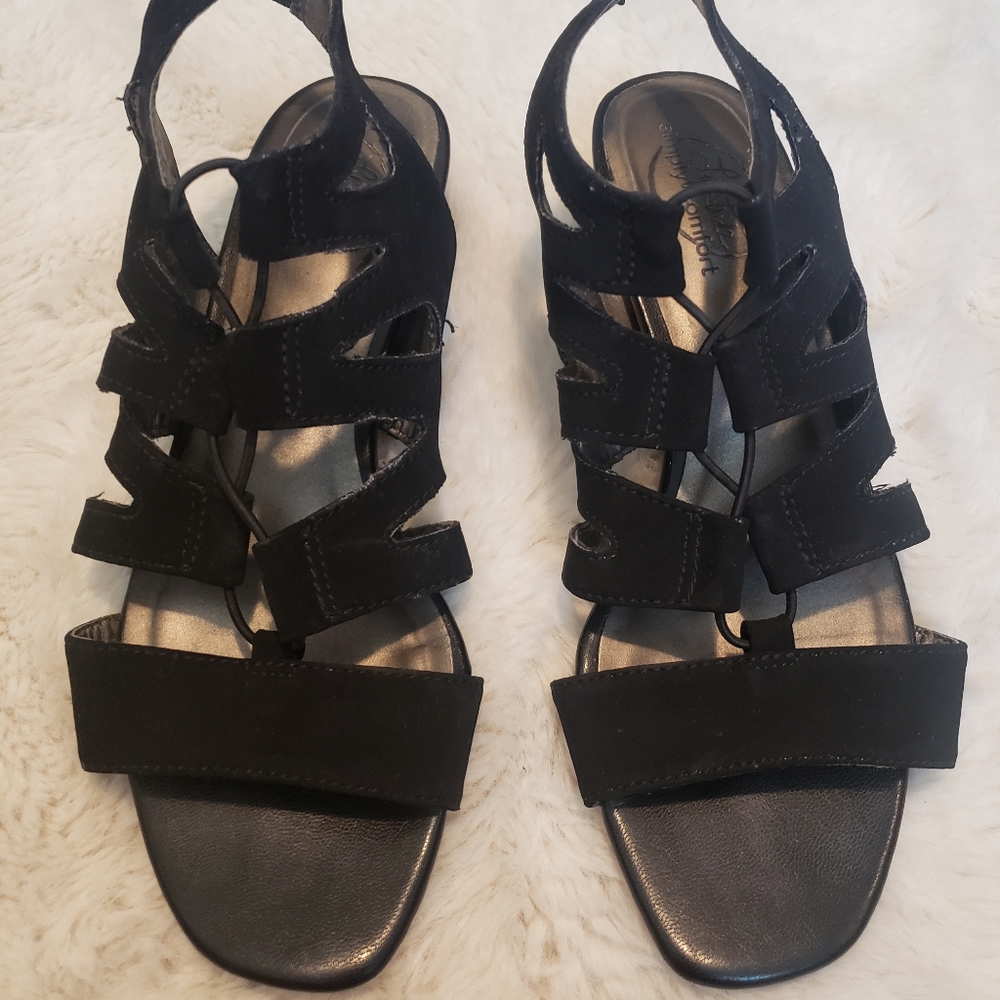 Life Stride Black Sandals